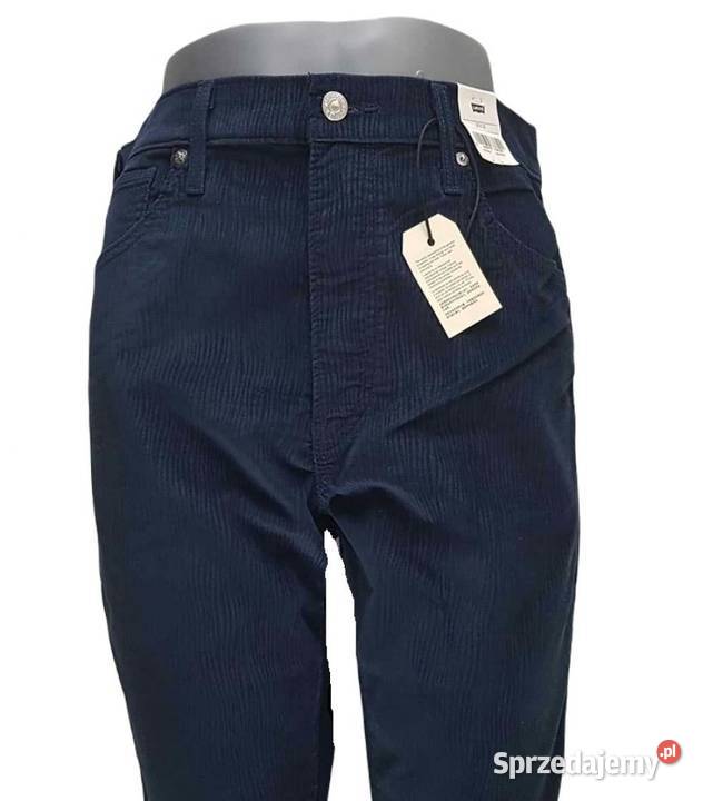 Damskie sztruksy Levis Mile rurki wysoki stan Tarnowskie Góry