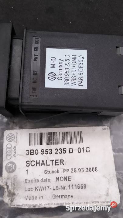 Włącznik świateł awaryjnych passat b5 Łódź