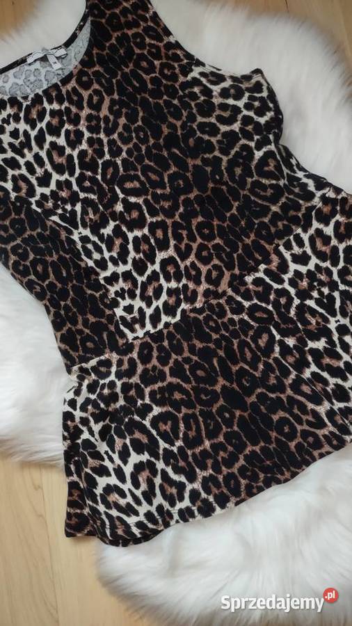 Bluzka w panterkę z baskinką SM Look