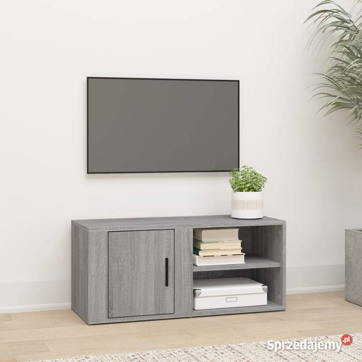Szafka pod TV szary dąb sonoma 80x315x36 mazowieckie Warszawa sprzedam