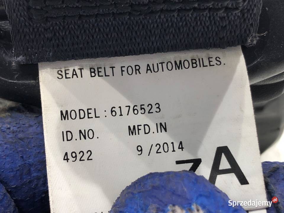 PAS BEZPIECZEŃSTWA TYŁ ŚRODKOWY PEUGEOT 4008