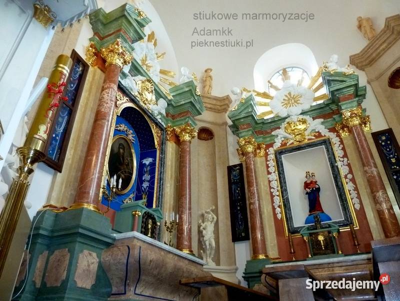 Piękne stiuki alabastrowe i marmurowe na Warszawa