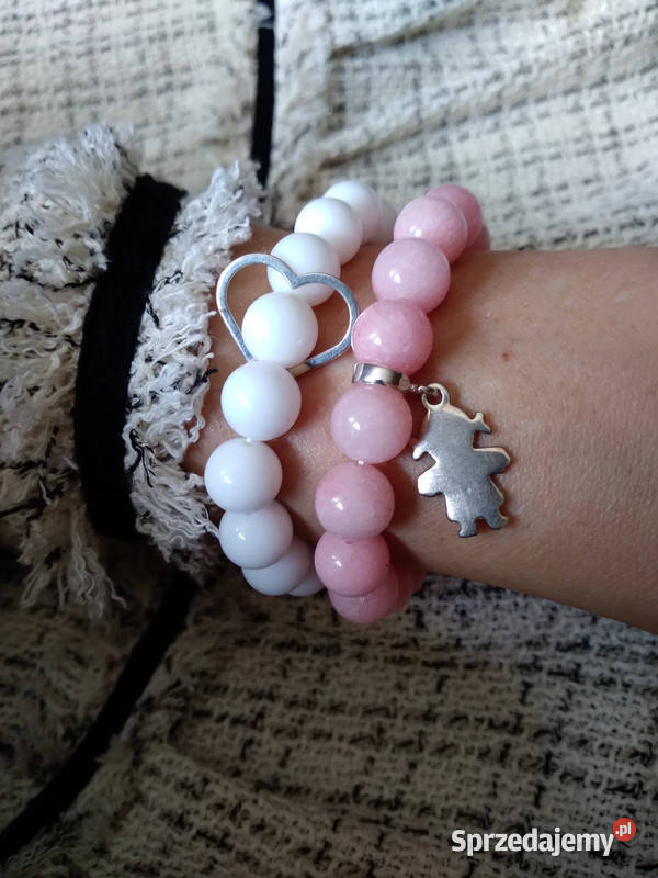 Bransoletki damskie z Jadeitu różowego i Agatu Kielce