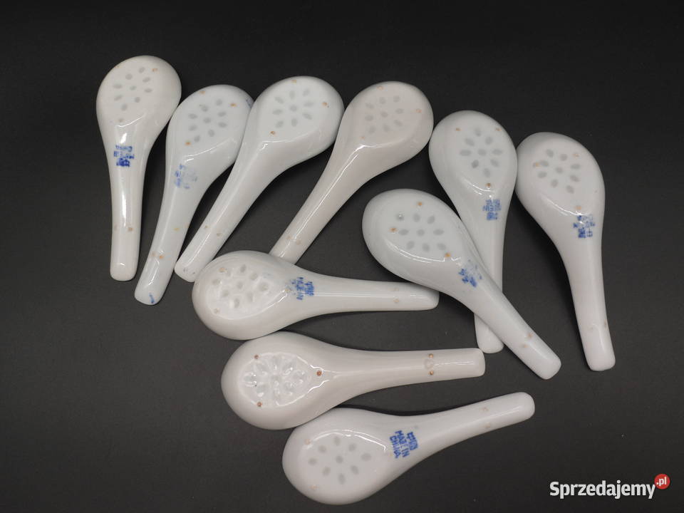 Chińskie porcelanowe łyżki 10 porcelana ryżowa Porcelana i szkło Raszków