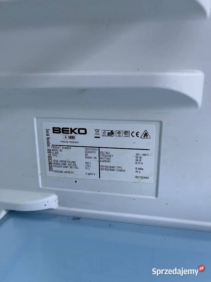 Lodówka Zamrażarka Beko wolnostojące