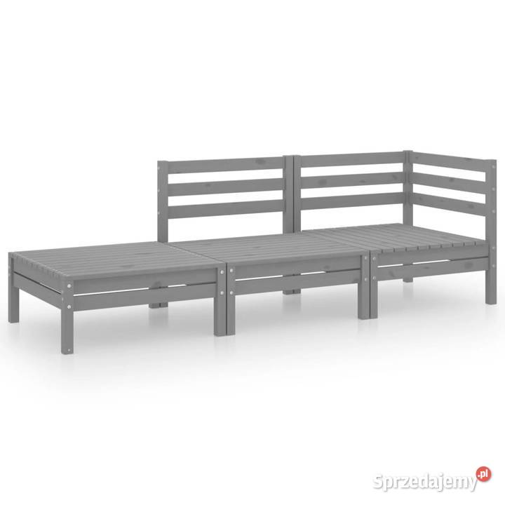 3cz zestaw mebli wypoczynkowych do ogrodu szary sprzedam