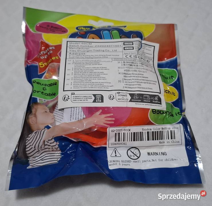 Nadmuchiwana piłka bańka pomarańczowa świecąca w śląskie sprzedam