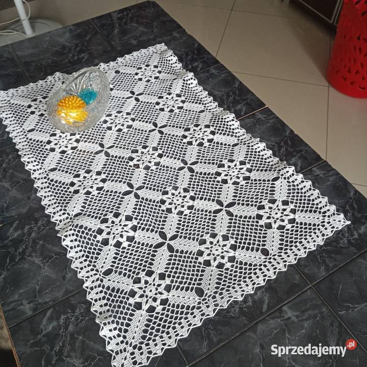 Bieżnik z bawełny ręcznie robiony Bieżniki śląskie