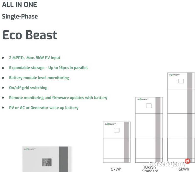 HinaESS EcoBeast LV All in Inwerter 6kW Bateria sprzedam
