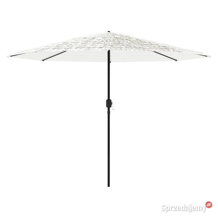 Parasol ogrodowy na stalowym słupku biały Warszawa