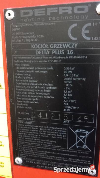 Piec Defro Optima na drewno i węgiel z Karkowo