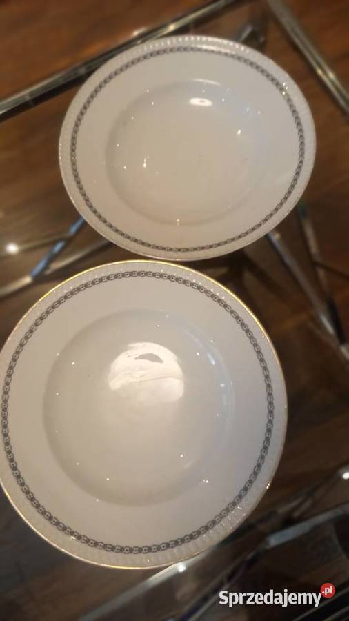 Talerze porcelanowe Silesia stare 2 sztuki śląskie Tychy