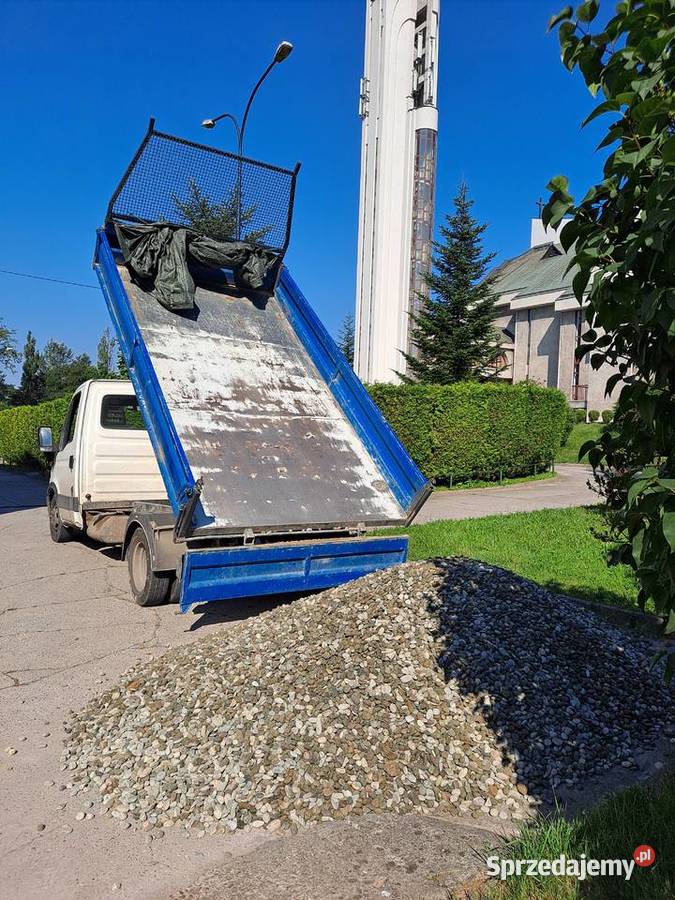 Żwir otoczak do drenażu transport mała wywrotka Kraków
