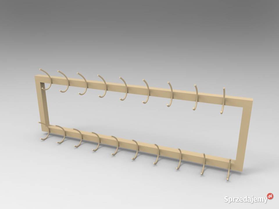 Wieszak ścienny stały dwurzędowy Ligota