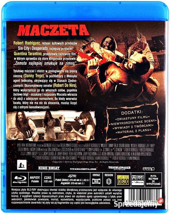 MACZETA DANNY TREJO BLURAY Kultura i Rozrywka Kalisz