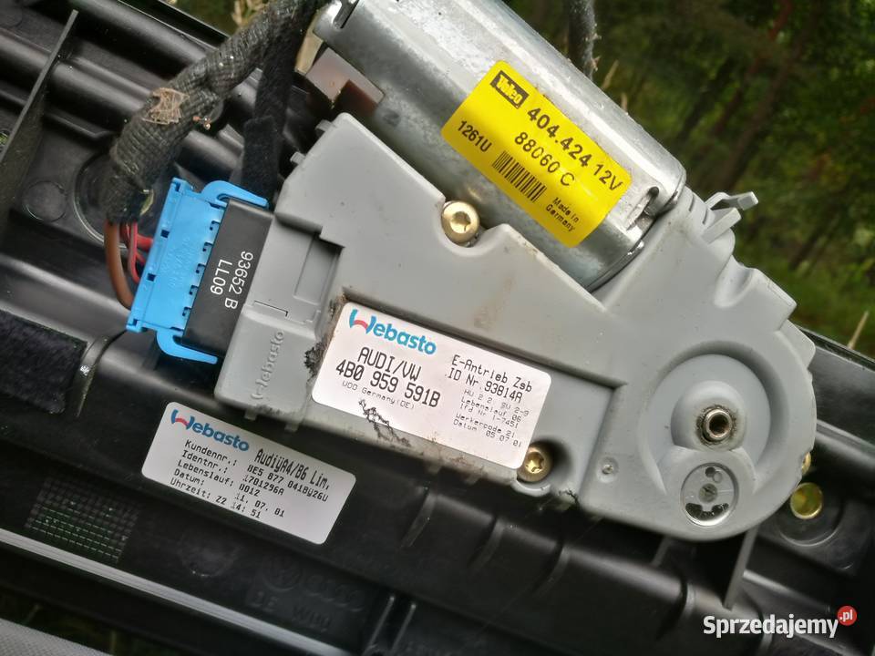 Szyberdach elektryczny Audi A4 B6 Układ elektryczny Biłgoraj