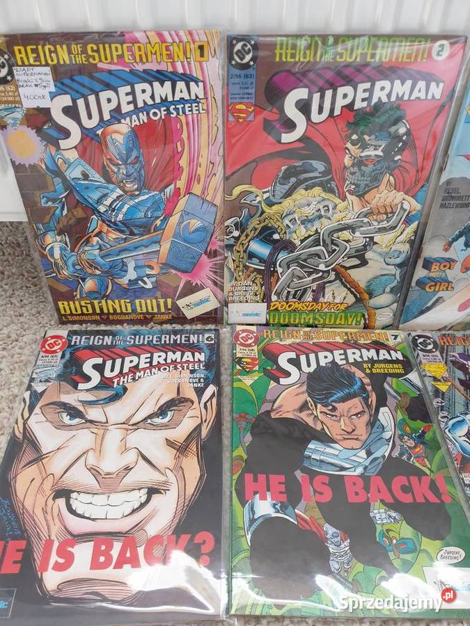 Superman 8 komiksów miniseria Rządy Supermanów Gdynia