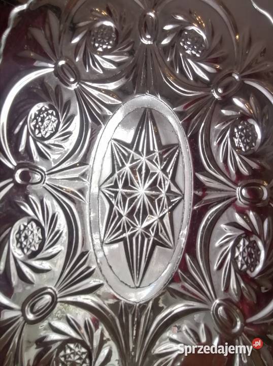 Dwie piękne kryształowe półmiski Wyjątkowe Piekary Śląskie