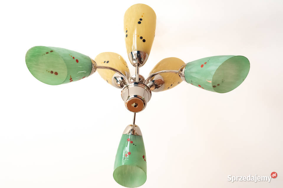 Żyrandol lata 60 Look PopArt MidCentury Vintage śląskie Dąbrowa Górnicza