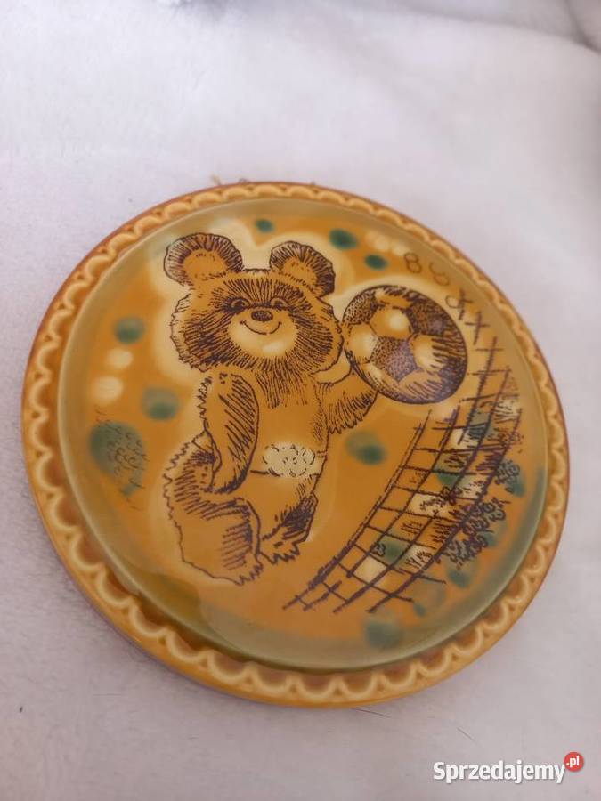 Medalion talerz naścienny Misza piłkarz Moskwa kujawsko-pomorskie Toruń