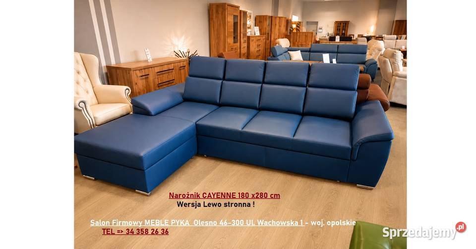 Nowy Narożnik Cayenne SKÓRA NATURALNA 180 x 280 opolskie