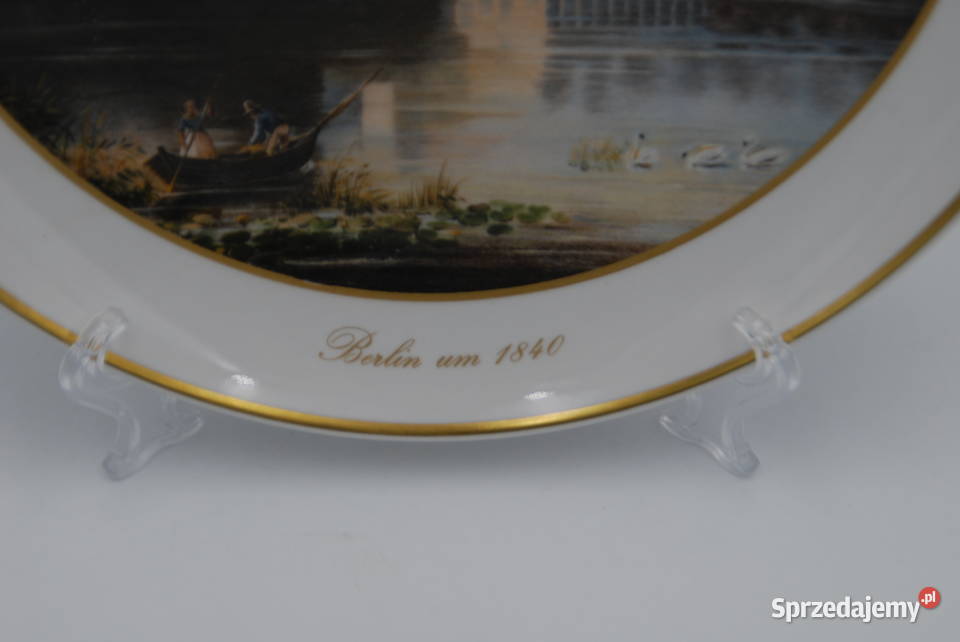 Trzy talerze dekoracyjne KPM Berlin porcelana wielkopolskie Poznań