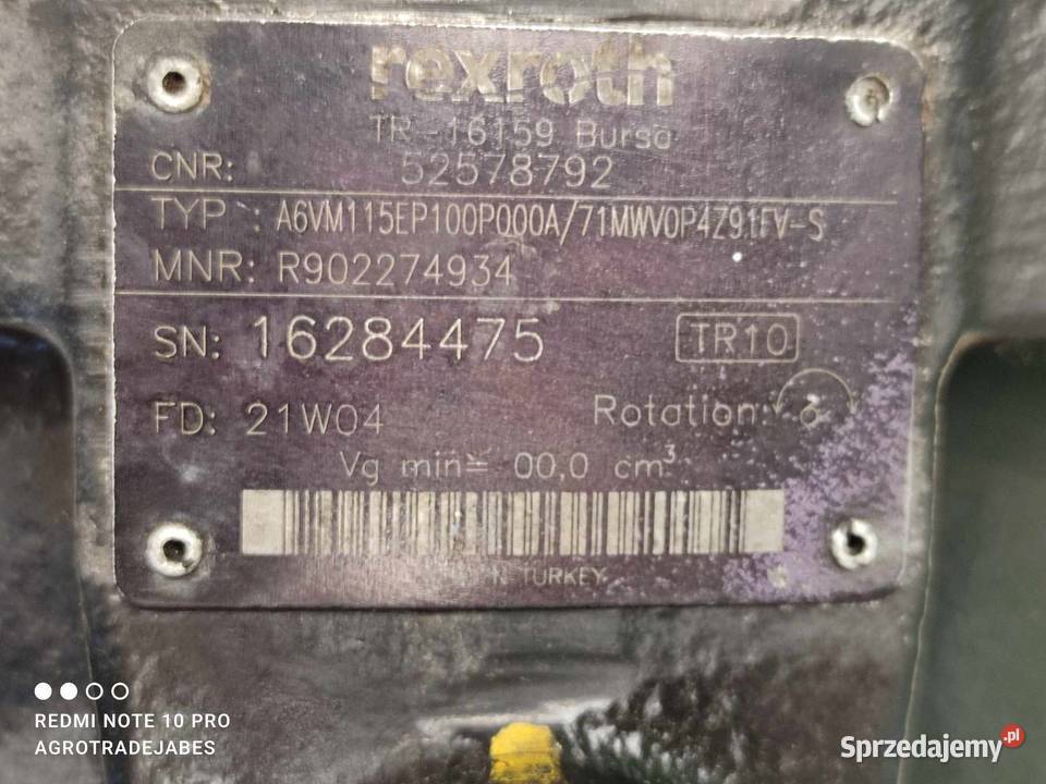 Silnik jazdy Rexroth R90227493415338117 Pozostałe