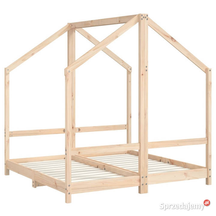 Rama łóżka dziecięcego 2x70x140 lite drewno