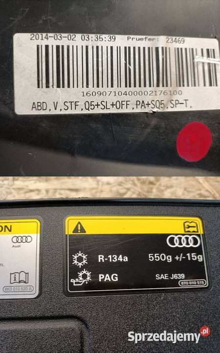 AUDI Q5 SQ5 8R OSŁONA GÓRNA PASA PRZEDNIEGO Pleszew