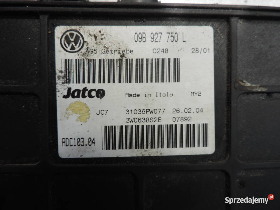 VW SHARAN GALAXY ALHAMBRA STEROWNIK SKRZYNI Komputery Nowy Sącz