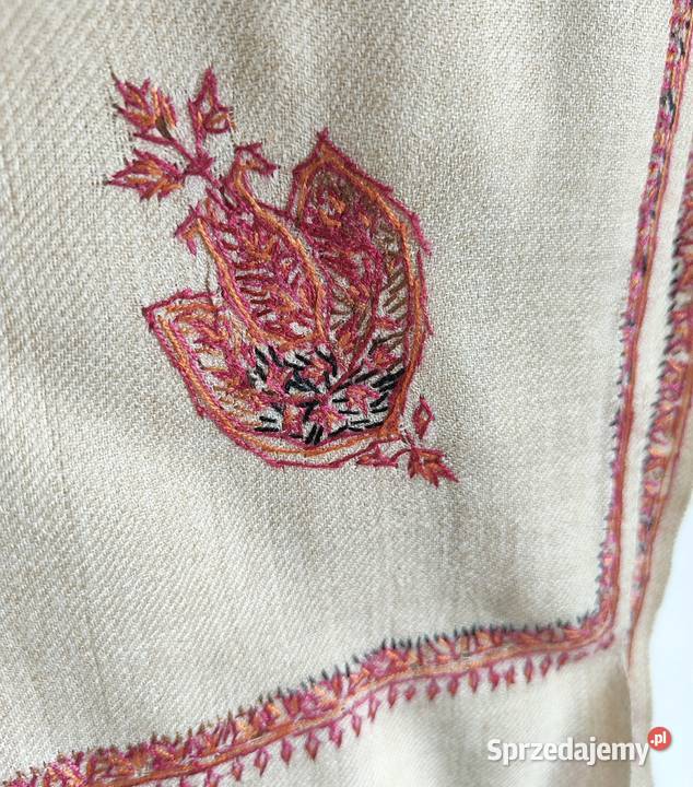 Szal orientalny indyjski haftowany haft paisley Szczecin