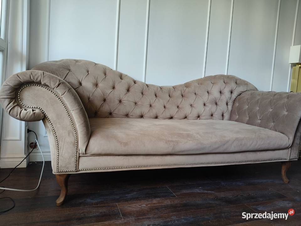 Pikowana Sofa Kanapa Welurowa Chesterfield Warszawa sprzedam