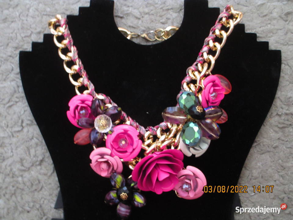 naszyjnik choker ogród kwiatów Naszyjniki mazowieckie Warszawa