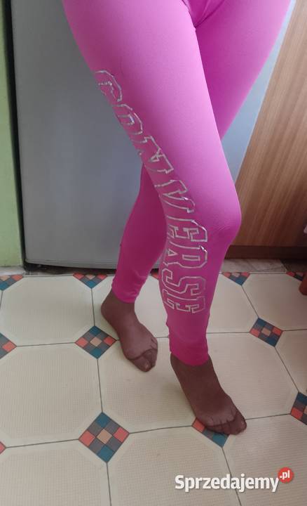 XL Converse Różowe bogato zdobione legginsy Odzież sportowa Kraków