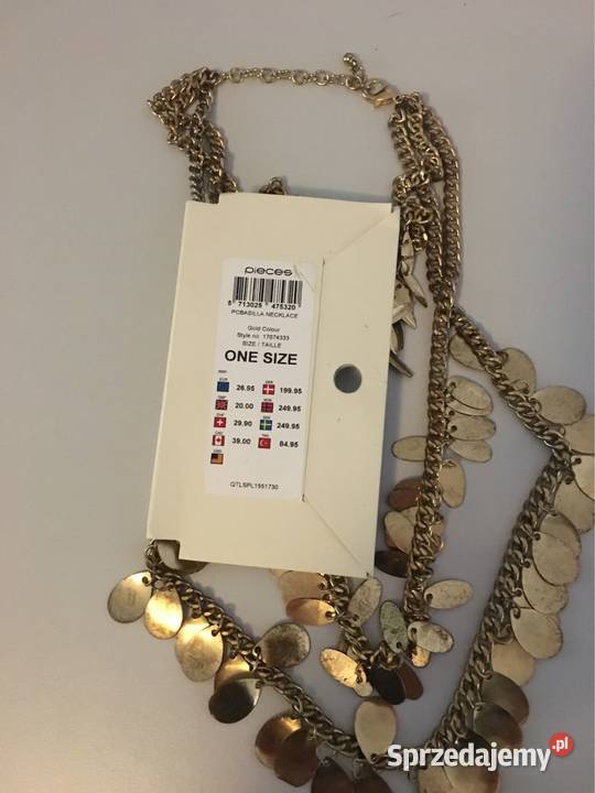 3rzędowy naszyjnik z blaszkami Pieces Skawina