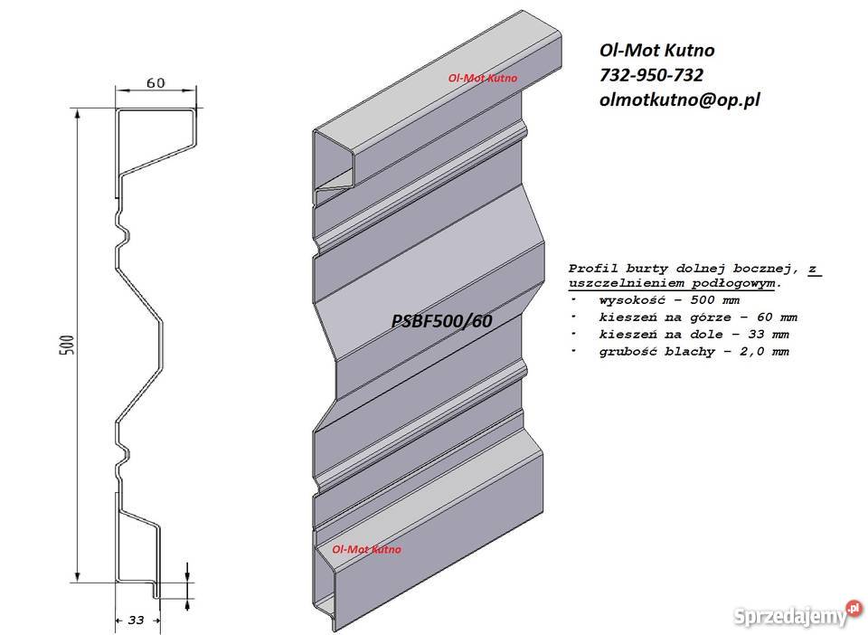 BURTA przyczepy wzór PRONAR burta wys 50 gr 20 Kutno