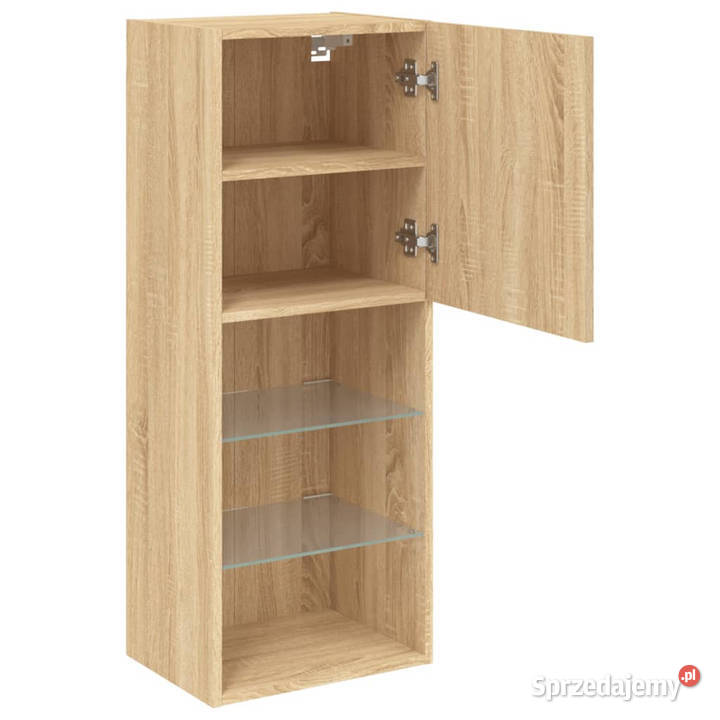 Szafka TV z LED dąb sonoma 405x30x102 WM837059 mazowieckie Warszawa sprzedam