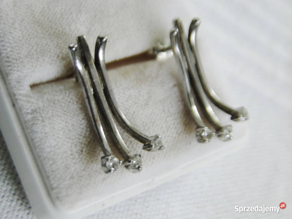 Eleganckie okazałe kolczyki srebro 925 Warszawa sprzedam