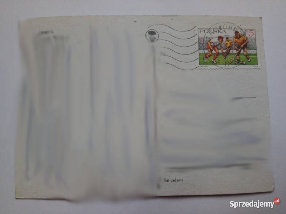 Pocztówka Kołobrzeg 1989r Znaczek śląskie Dąbrowa Górnicza