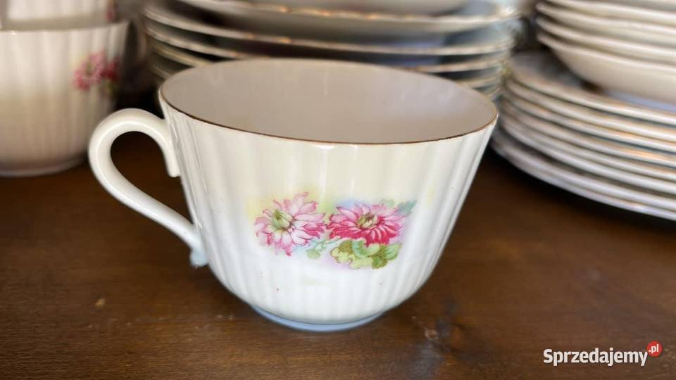 Filiżanka z talerzykiem deserowym Secesja Syg Gdańsk