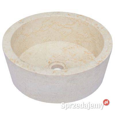 vidaXL Umywalka kremowa 40x15 marmurowa149177