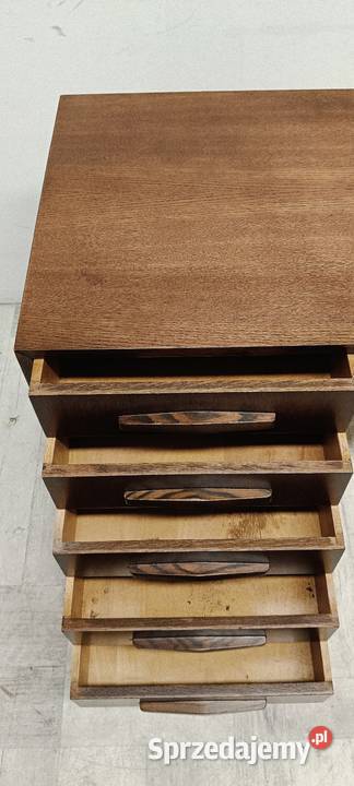 biurko PRL patyczak dwustronne z szufladami Radomsko