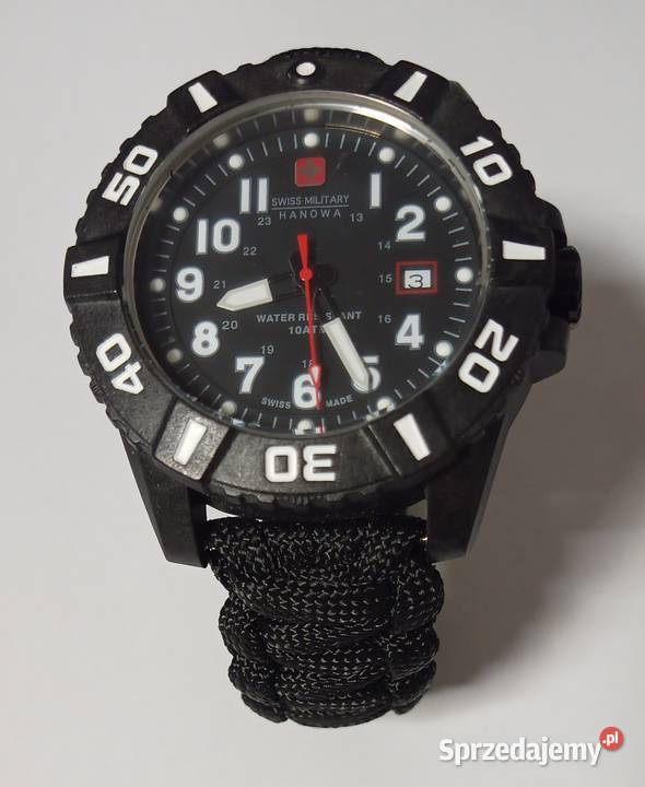 Zegarek szwajcarski SWISS MILITARY HANOWA Black śląskie Chorzów