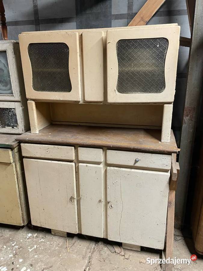 Kredens kuchenny x3 retro do renowacji
