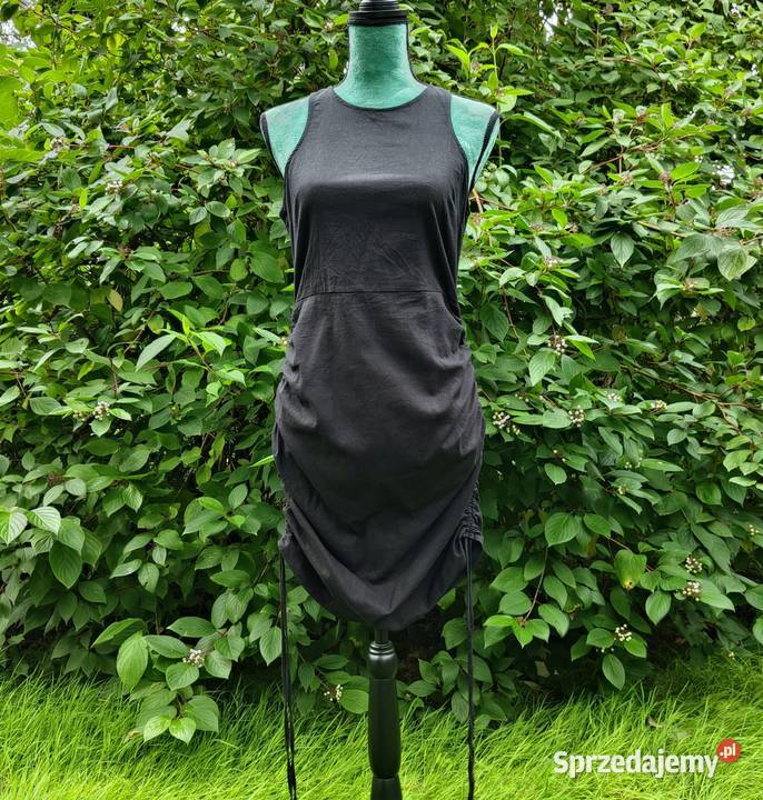 Czarna sukienka Nelly 42 XL 40 L bawełna czerń Szczecin