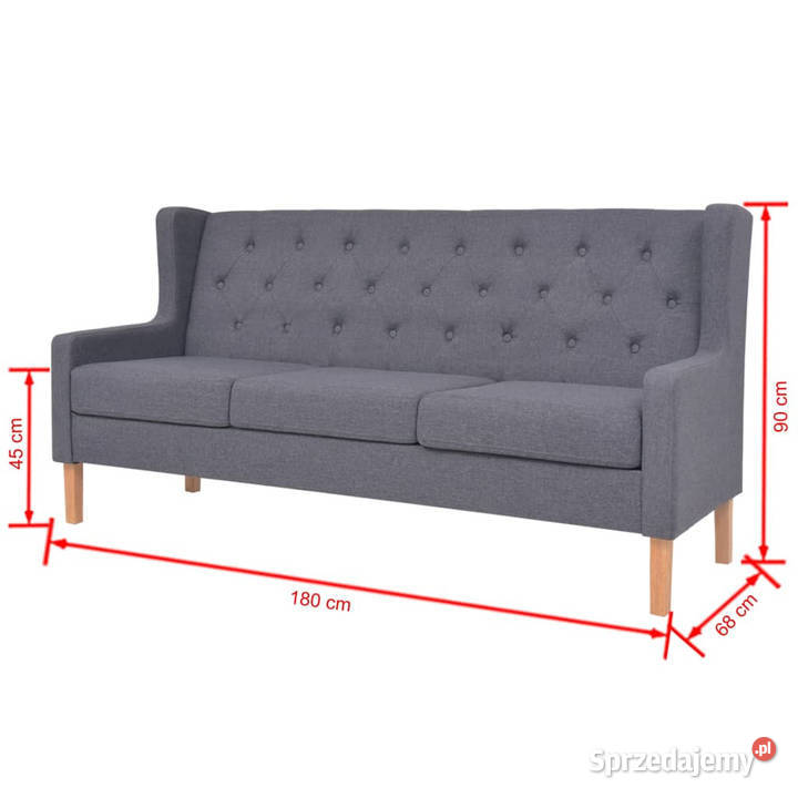 Zestaw sof 2 materiałowe szare WM274934 Warszawa sprzedam