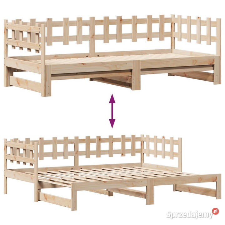 Sofa rozsuwana z szufladami bez materaca 90x200 Warszawa