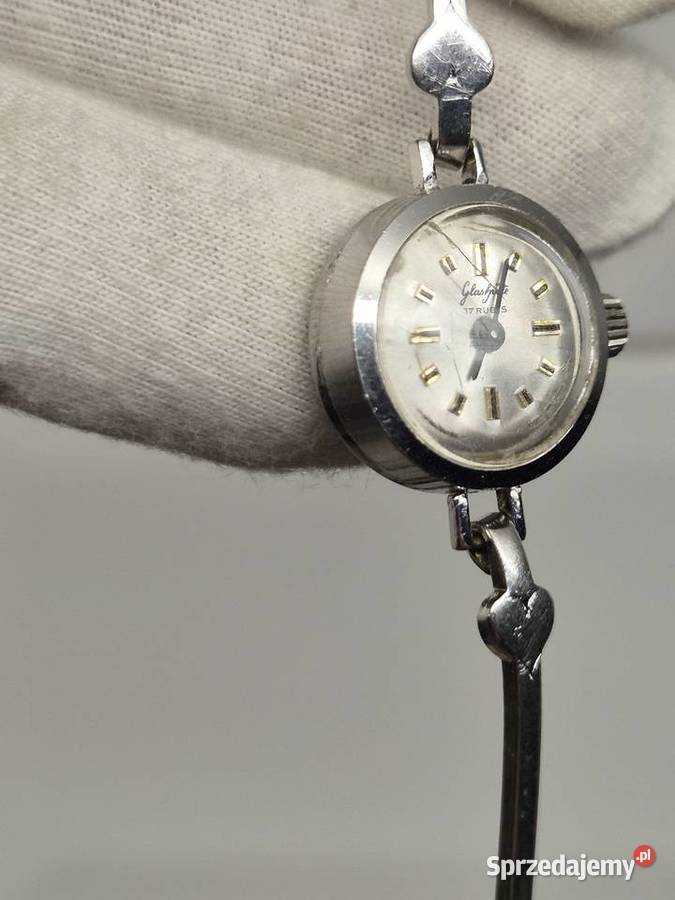 Damski biżuteryjny zegarek mechaniczny Glashutte Chorzów