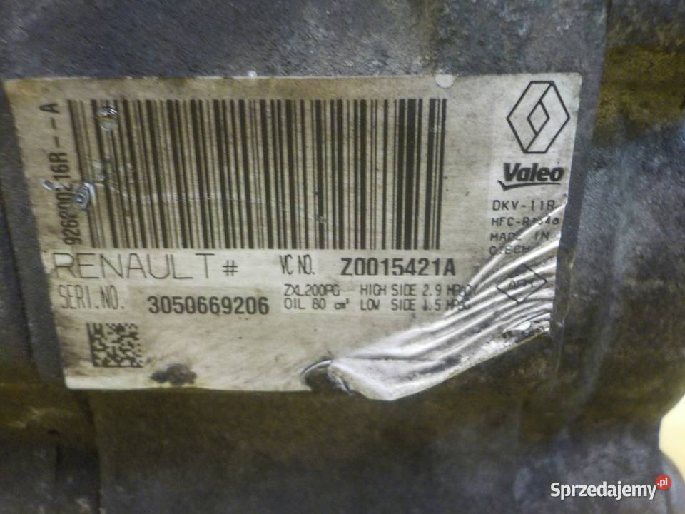 SANDERO LOGAN CAPTUR 09 TCE 15r H4B400 sprezarka