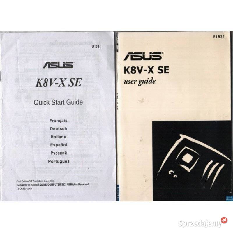 Asus K8VX SE User Guide Quick Start Guide Radom